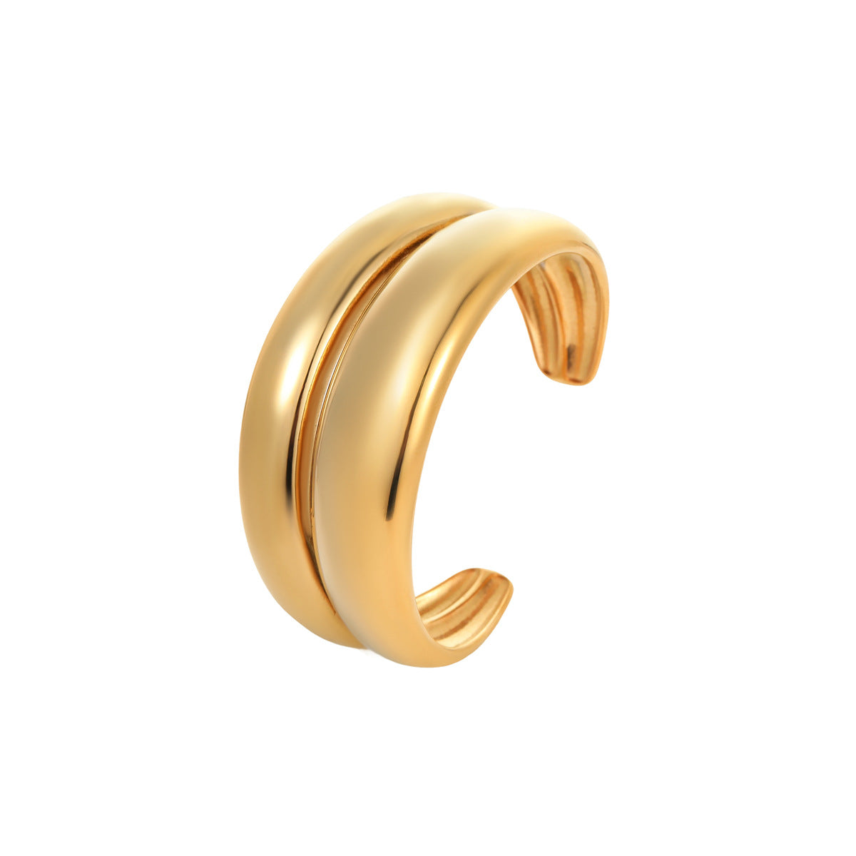 Bracciale da donna in acciaio inossidabile geometrico alla moda con placcatura in oro 18 carati, elegante gioiello da mano adatto all'ufficio