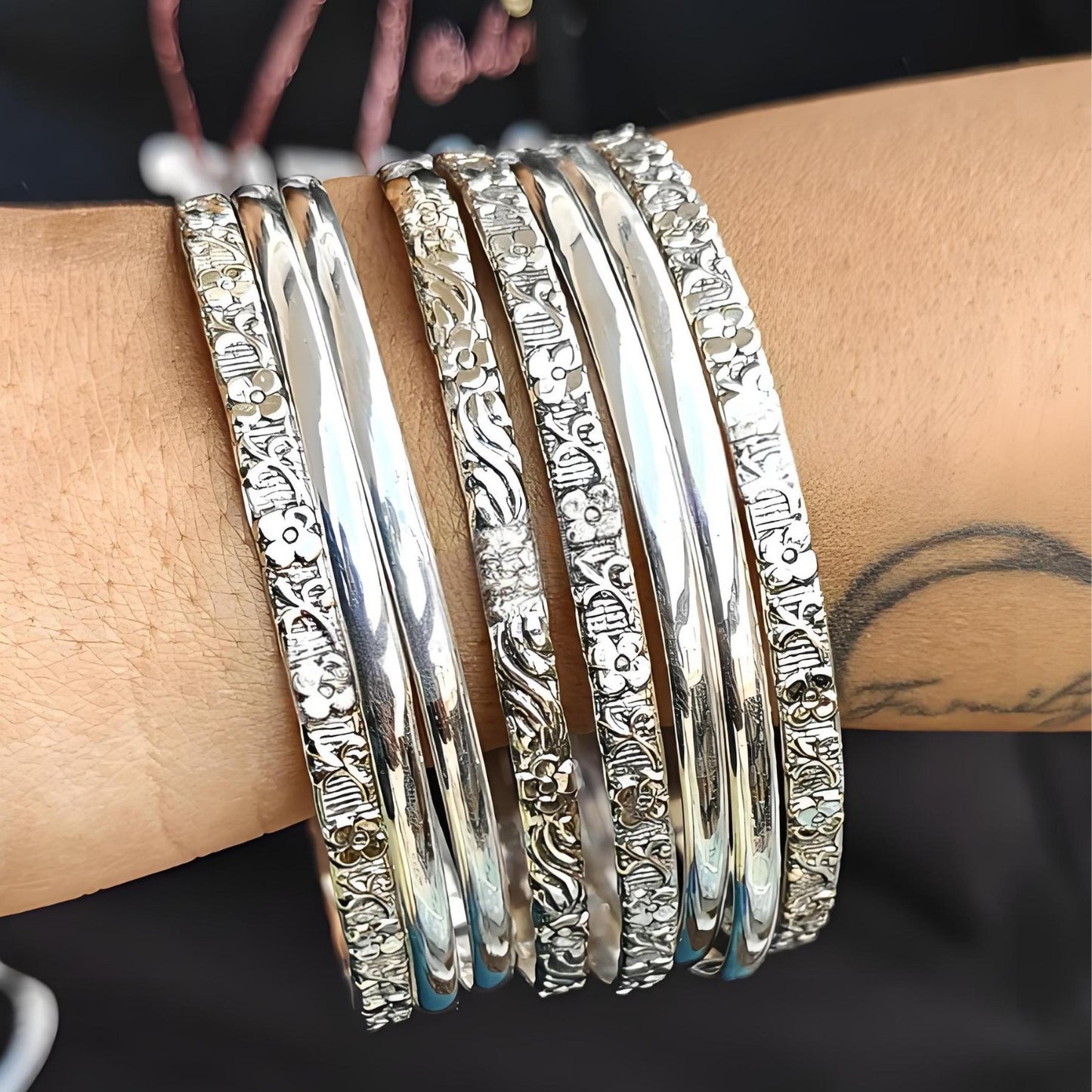 Vintage Punk Round Geometric Plated Iron Rope Chain Bracelet Ethnic Style for Women
