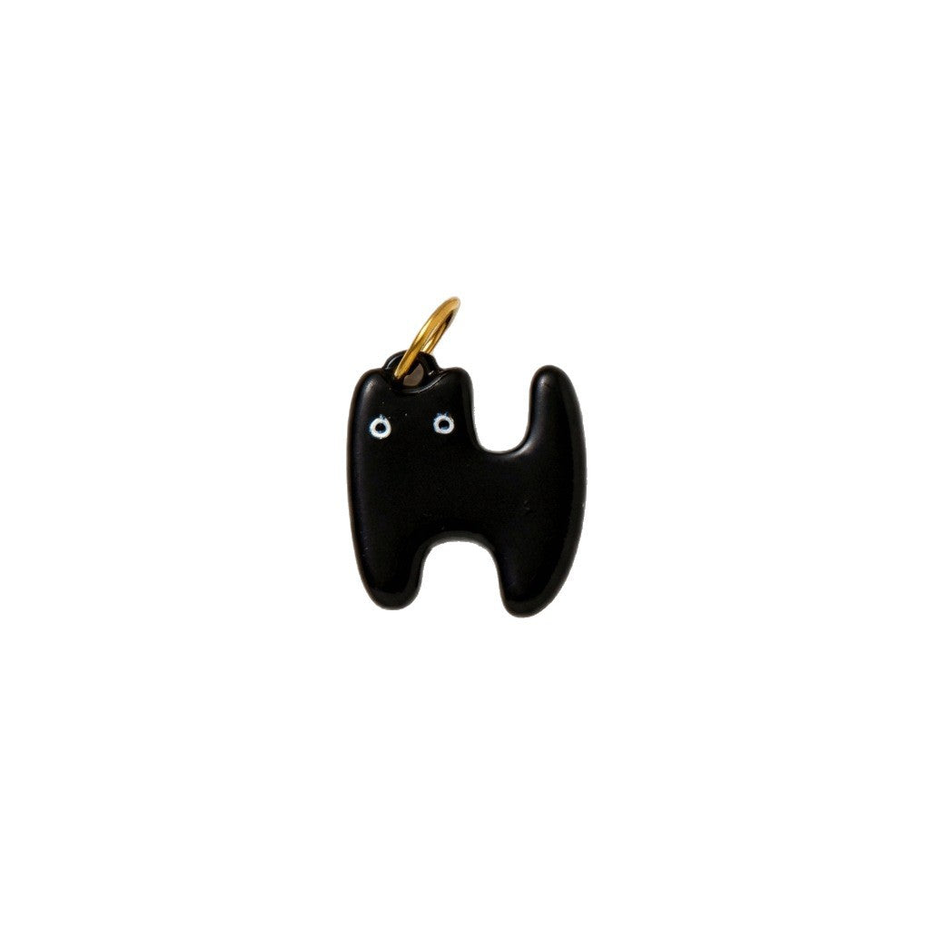 Luxury Casual 18K Gold Plated Titanium Steel Cat Animal Charm Bar
