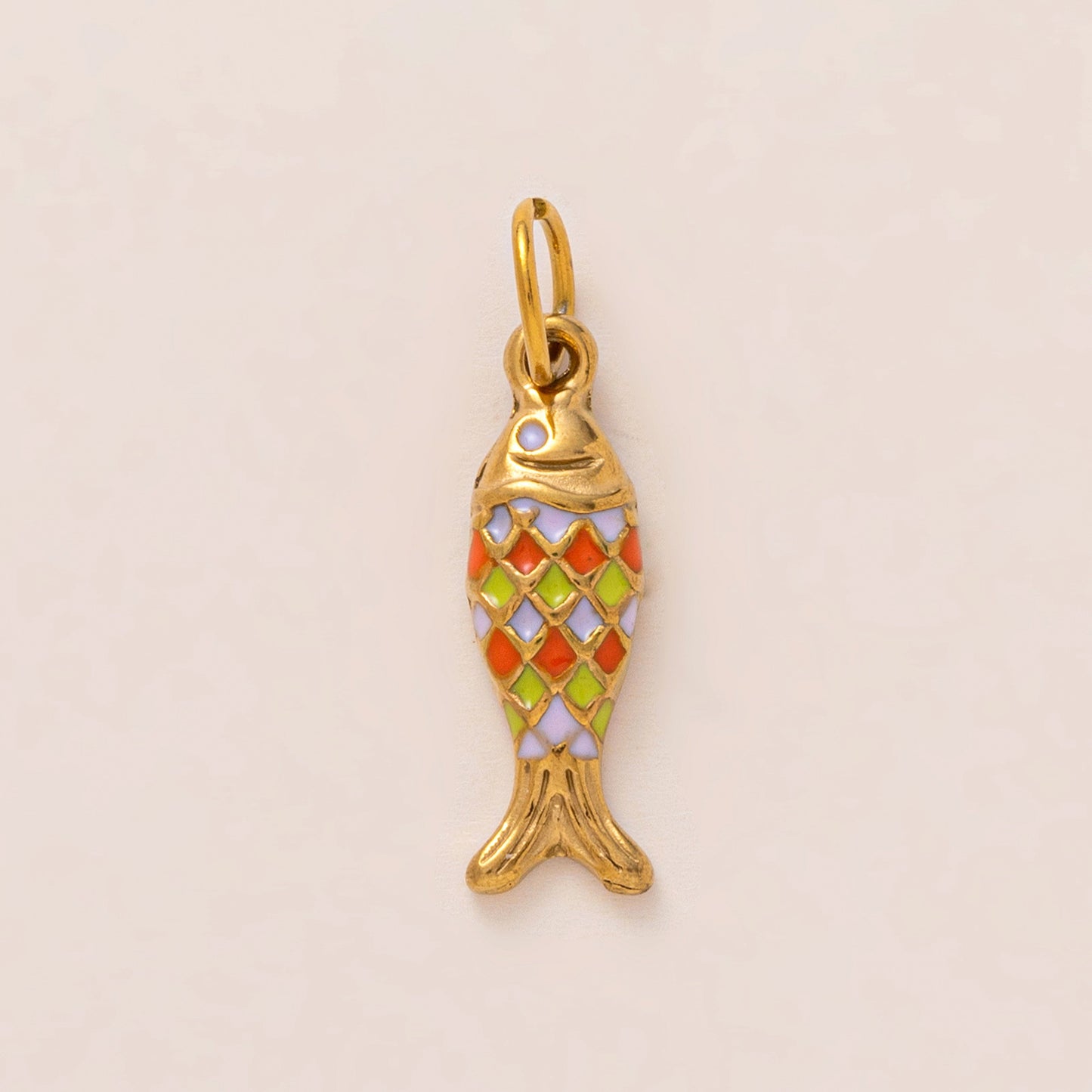 Vintage 18K Gold Plated Stainless Steel Round Pumpkin Charm Bar