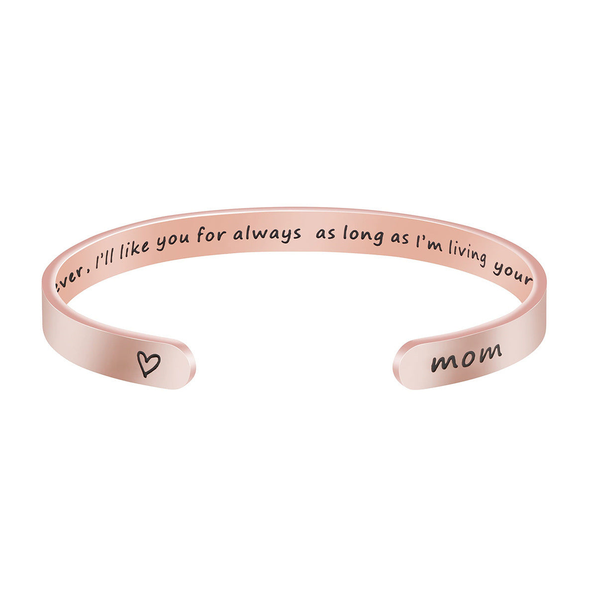 Pulsera de acero inoxidable de moda para mujer con acabado chapado, regalo ideal de Navidad, cumpleaños, Acción de Gracias para mamá
