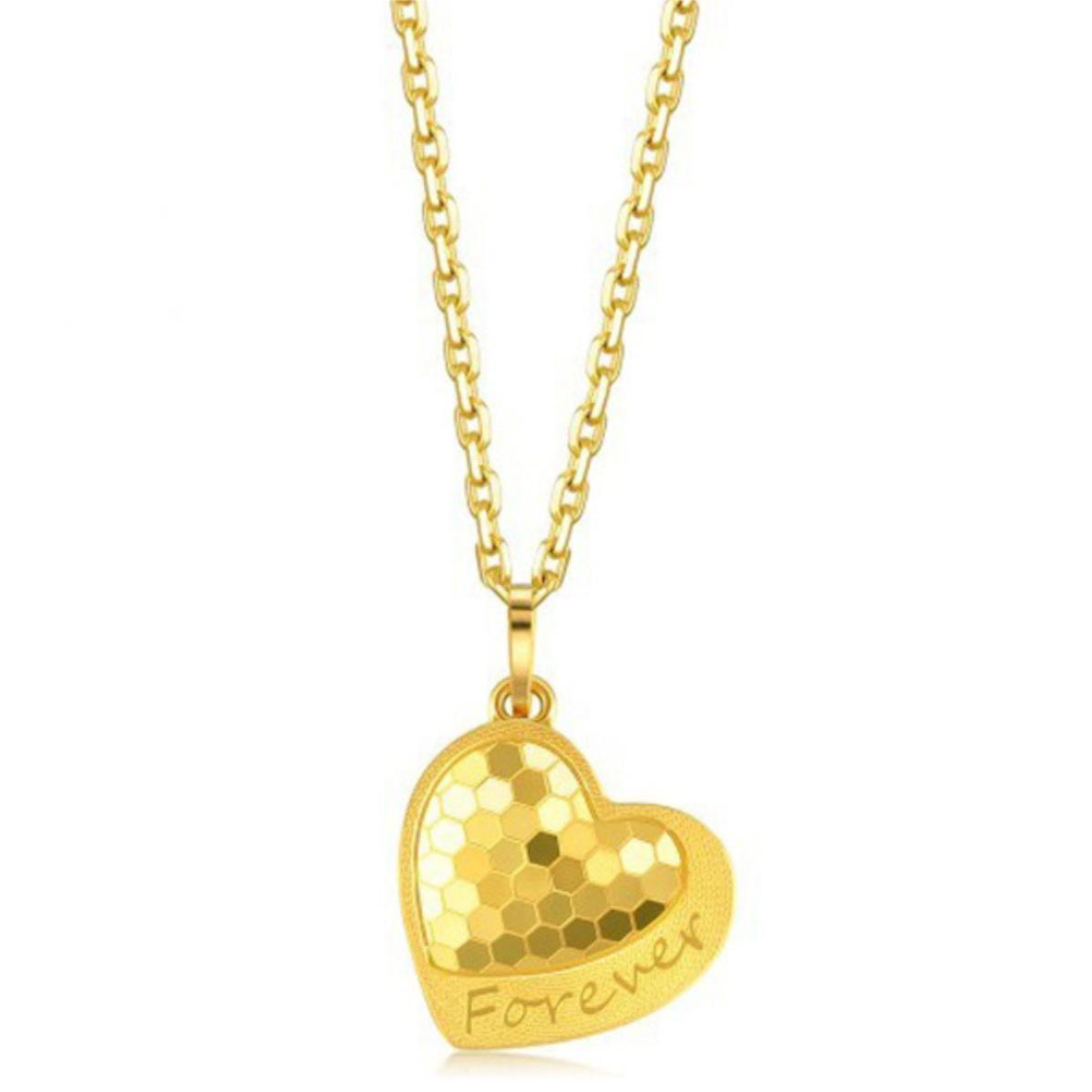 Elegant Fish Scale Heart Pendant Necklace for Women Titanium Steel Plated Snake Chain with Geometric and Totem Design