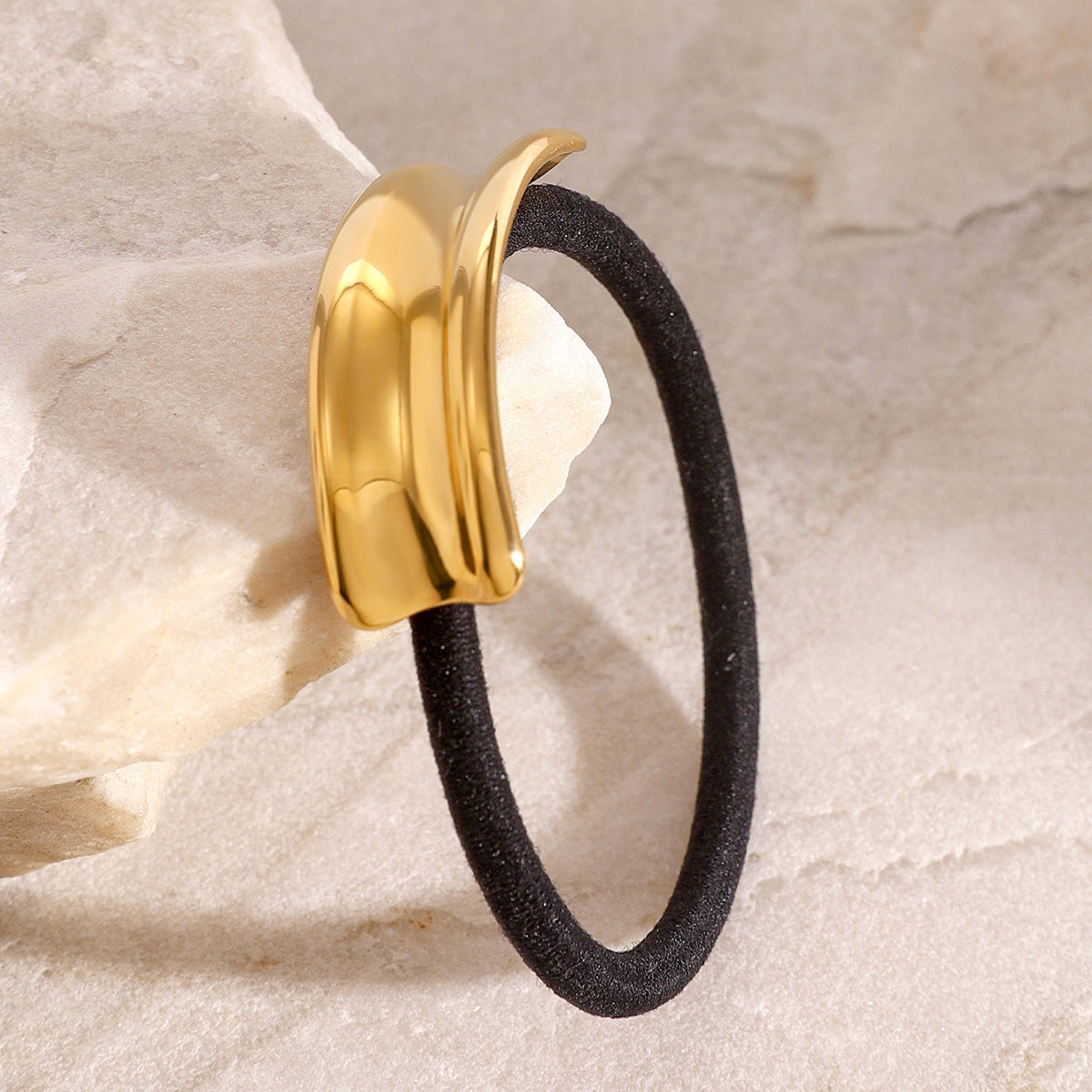 Fermacapelli geometrico minimalista in acciaio inossidabile con finitura placcata da donna