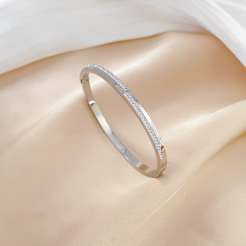 Vintage Minimalist Retro Ethnic National Style Titanium Steel Bracelet