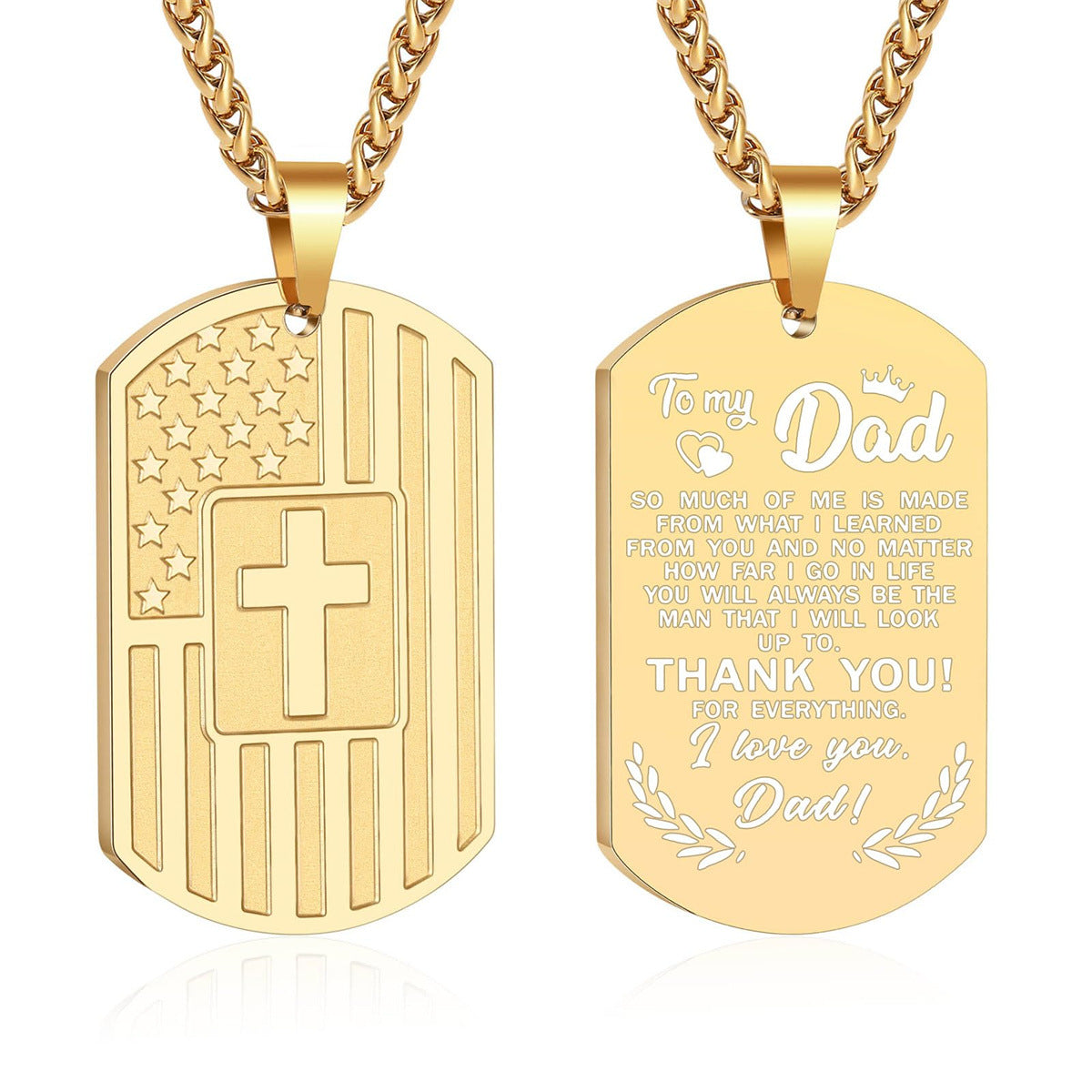 Collana con pendente a croce in acciaio inossidabile lucidato e acciaio al titanio con forma geometrica per uso quotidiano
