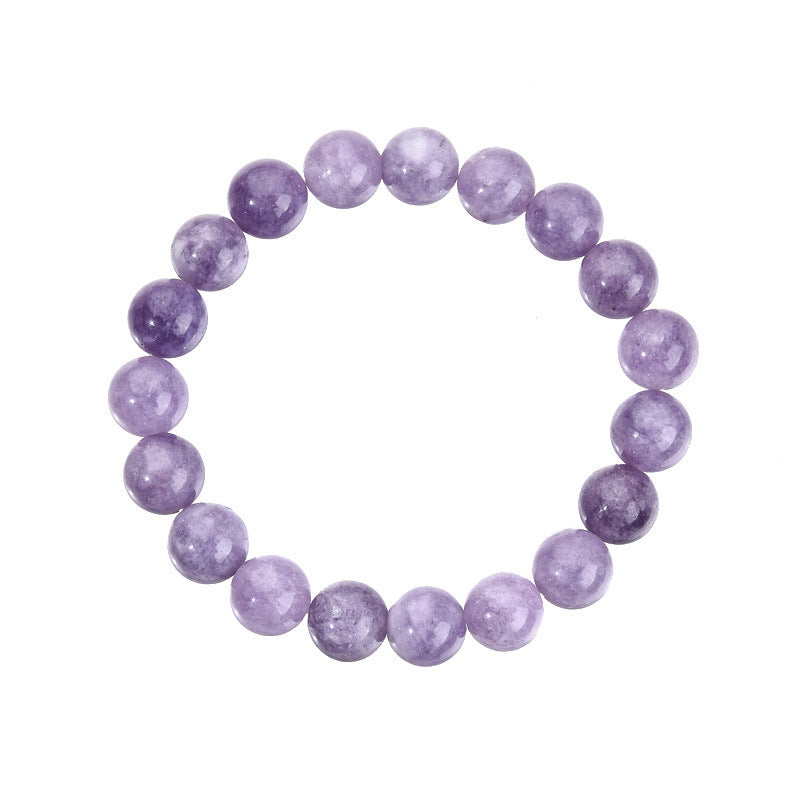 Fashion Elegant Round Crystal Agate Beaded Bracelet Unisex Geometric Stone Jewelry 8mm 10mm
