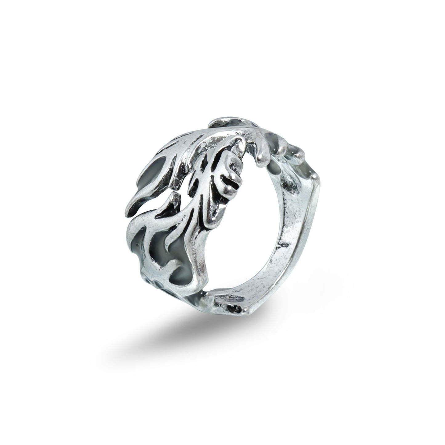 Fashion Minimalist Heart Geometric Plated Adjustable Open Ring for Women