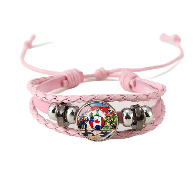 Casual Geometric Plated Leather Bracelet Unisex Fashion Wristband