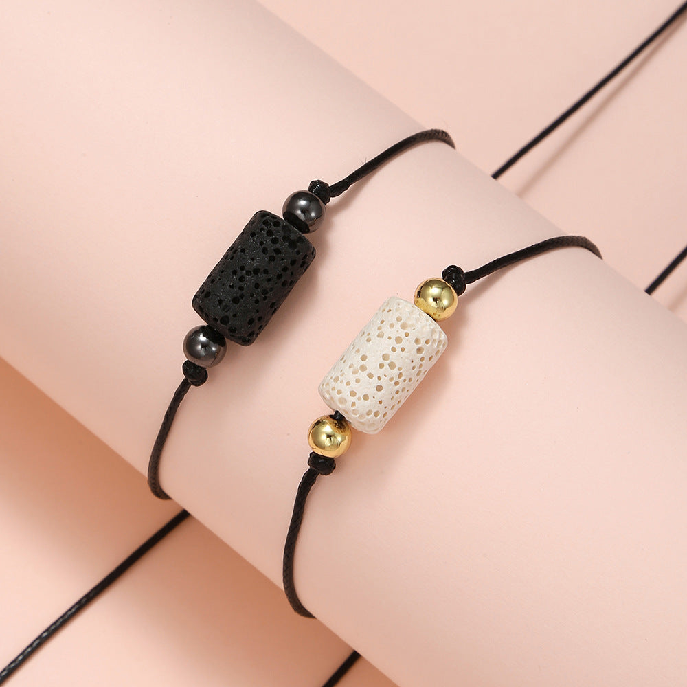 Geometric Handmade Stone Bracelet for Unisex