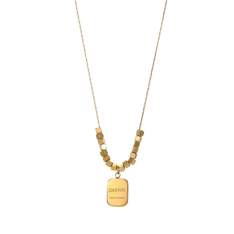 Minimalist Animal-Shaped Titanium Steel Pendant Necklace with Plated Finish for Women