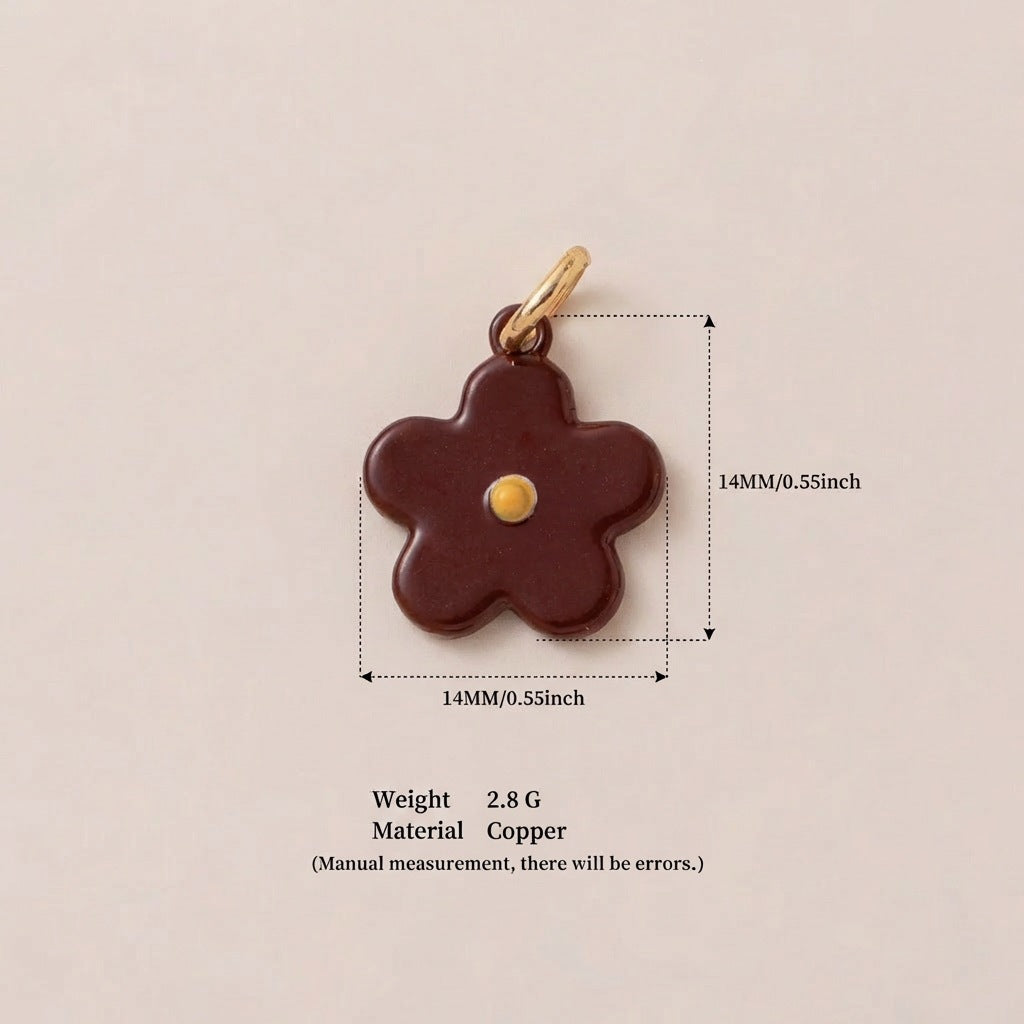 Casual Plated Brass Heart Charm Bar