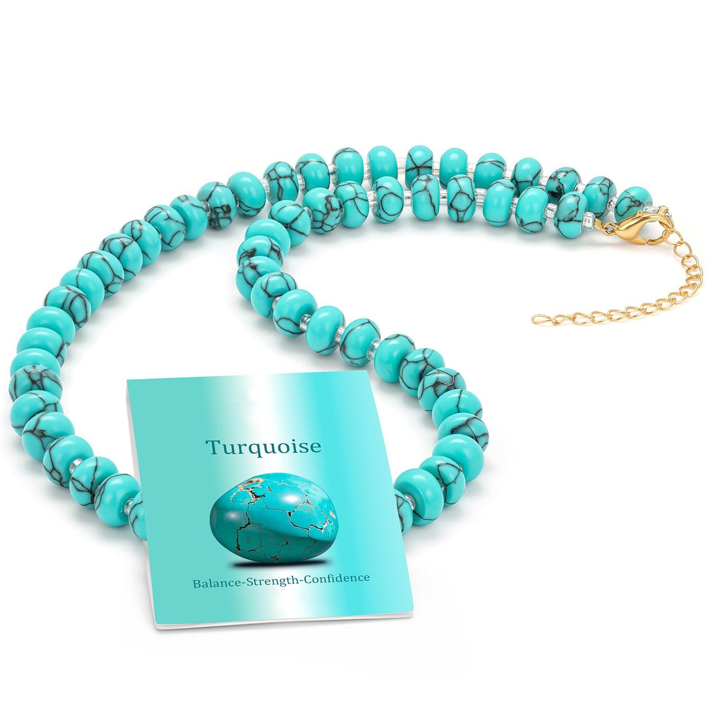 Casual 8mm Round Crystal Beaded Necklace for Women