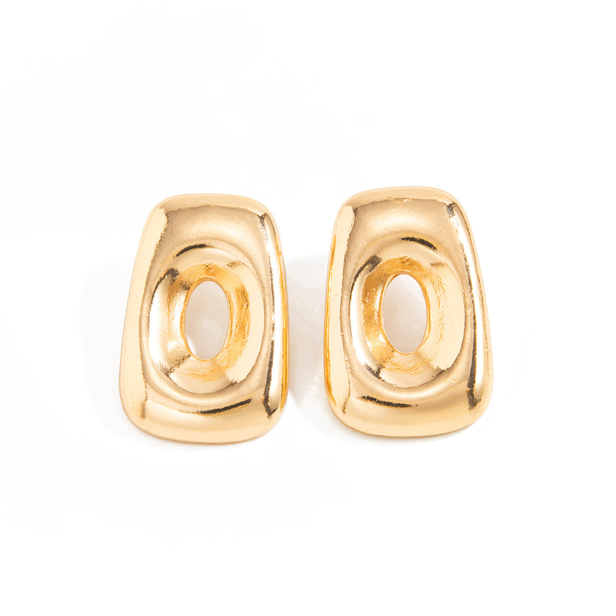 Minimalist Geometric Square Zinc Alloy Plated Earrings for Women