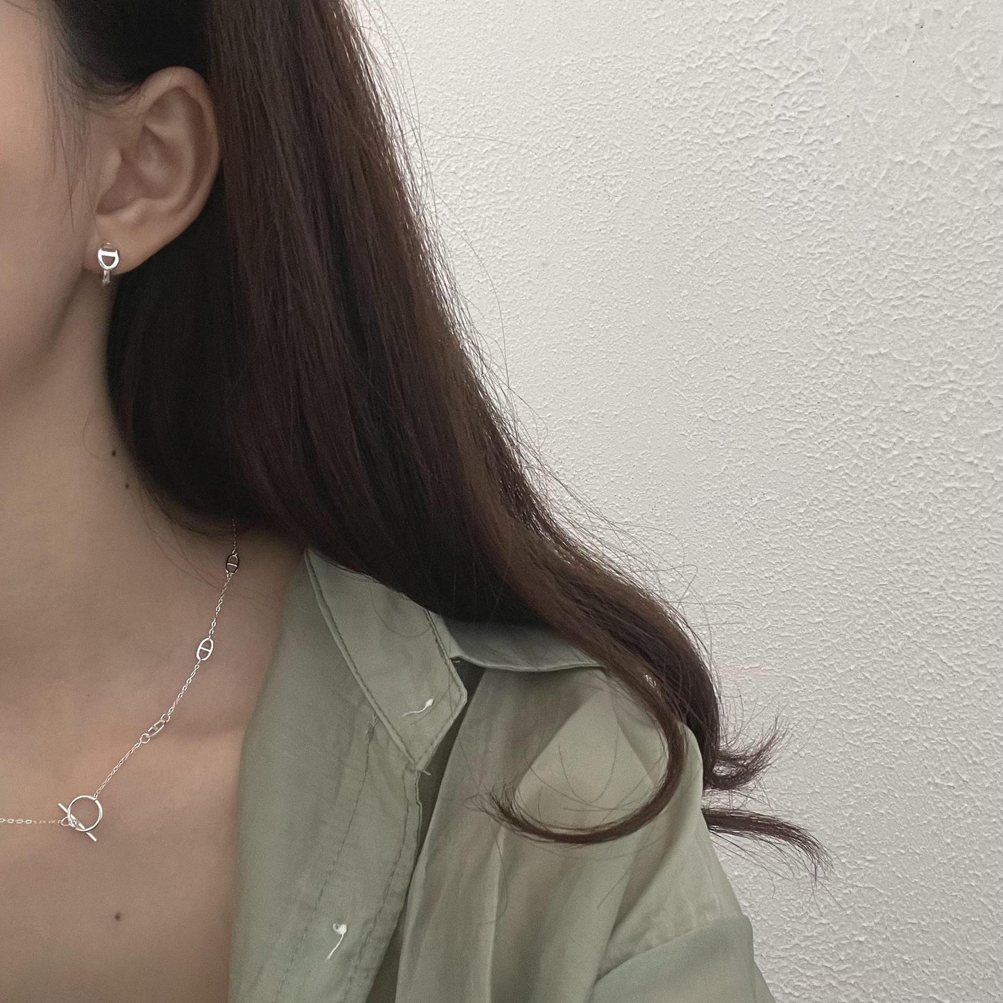 Minimalist Sweet 925 Sterling Silver Plated Letter Number Geometric Stud Earrings for Women
