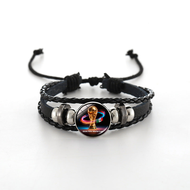 Unisex Leather Bracelet Fashion Casual Woven Bangle