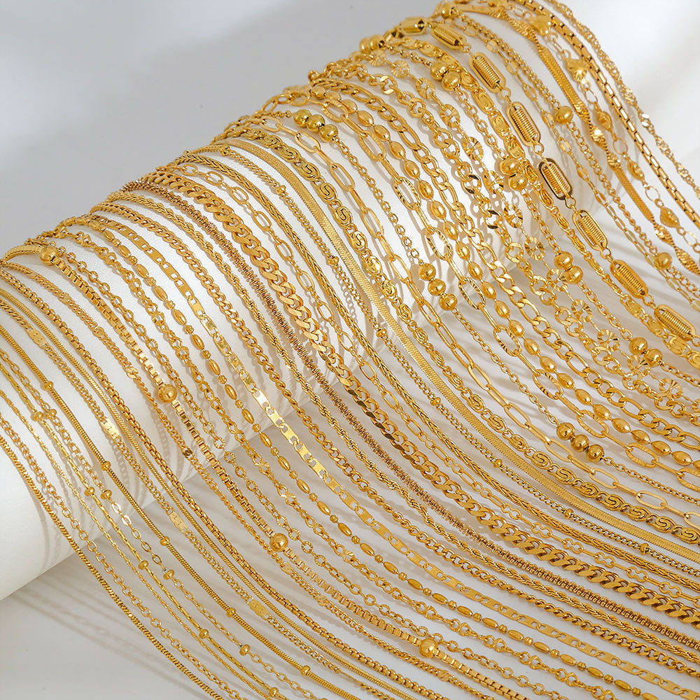 Collana con Ciondoli Geometrici Minimalisti in Acciaio al Titanio Placcato con Nappe, Charm Fai da Te per Donne