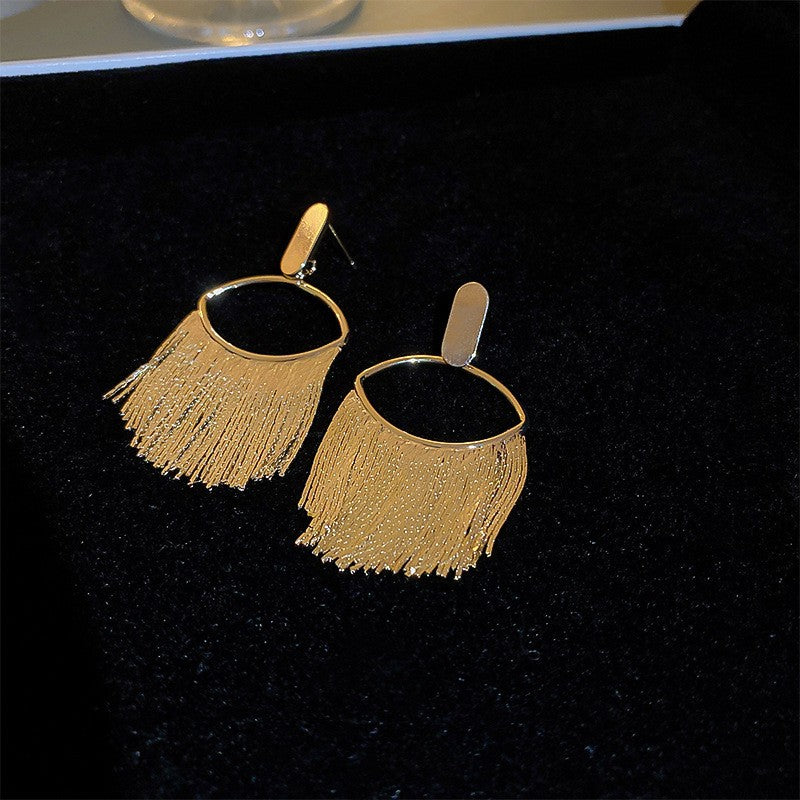Vintage Floral Round Geometric Dangle Earrings with Silver-Plated Iron Base and 925 Sterling Silver Posts for Women