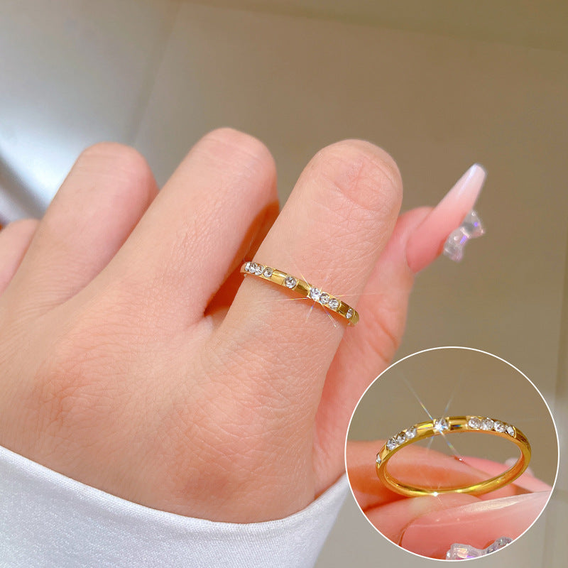 Minimalist Cool-Sweet Titanium Steel Crown Ring for Unisex