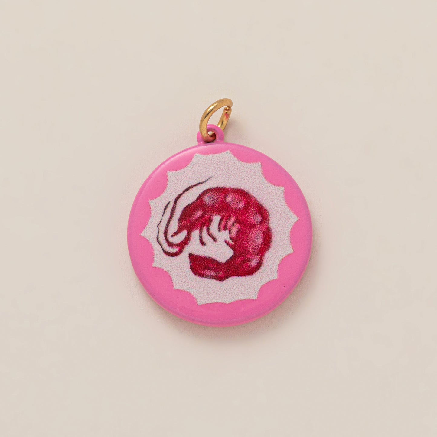Sweet Cartoon Fruit Print Brass Pendant Necklace