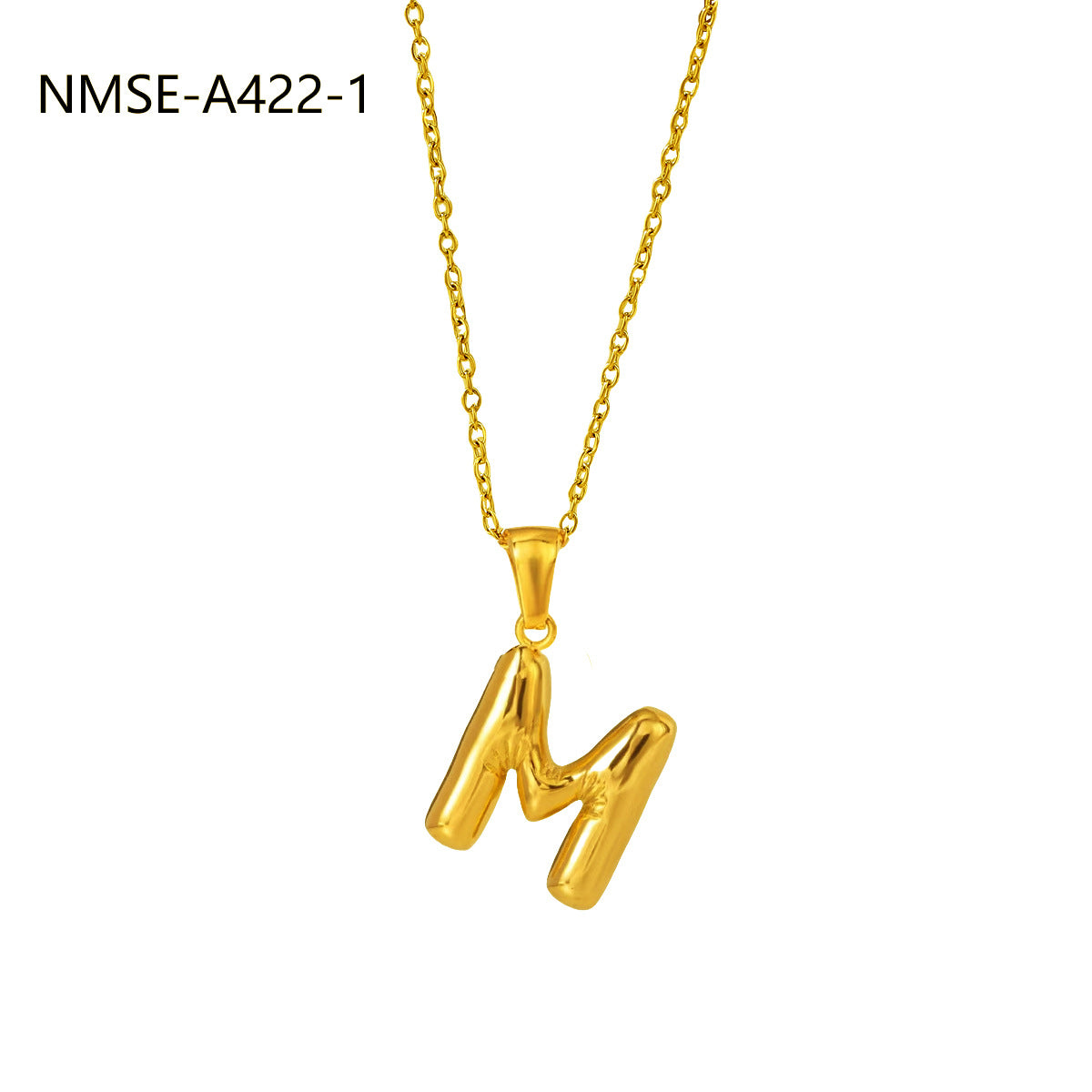 Fashionable Minimalist Stainless Steel Letter Pendant Necklace for Women with Plated Finish and Adjustable Length