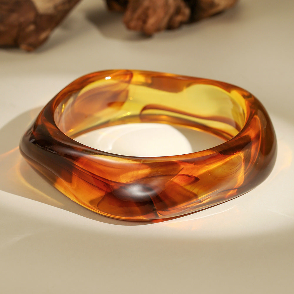 Geometric Marble Texture Acrylic Bracelet