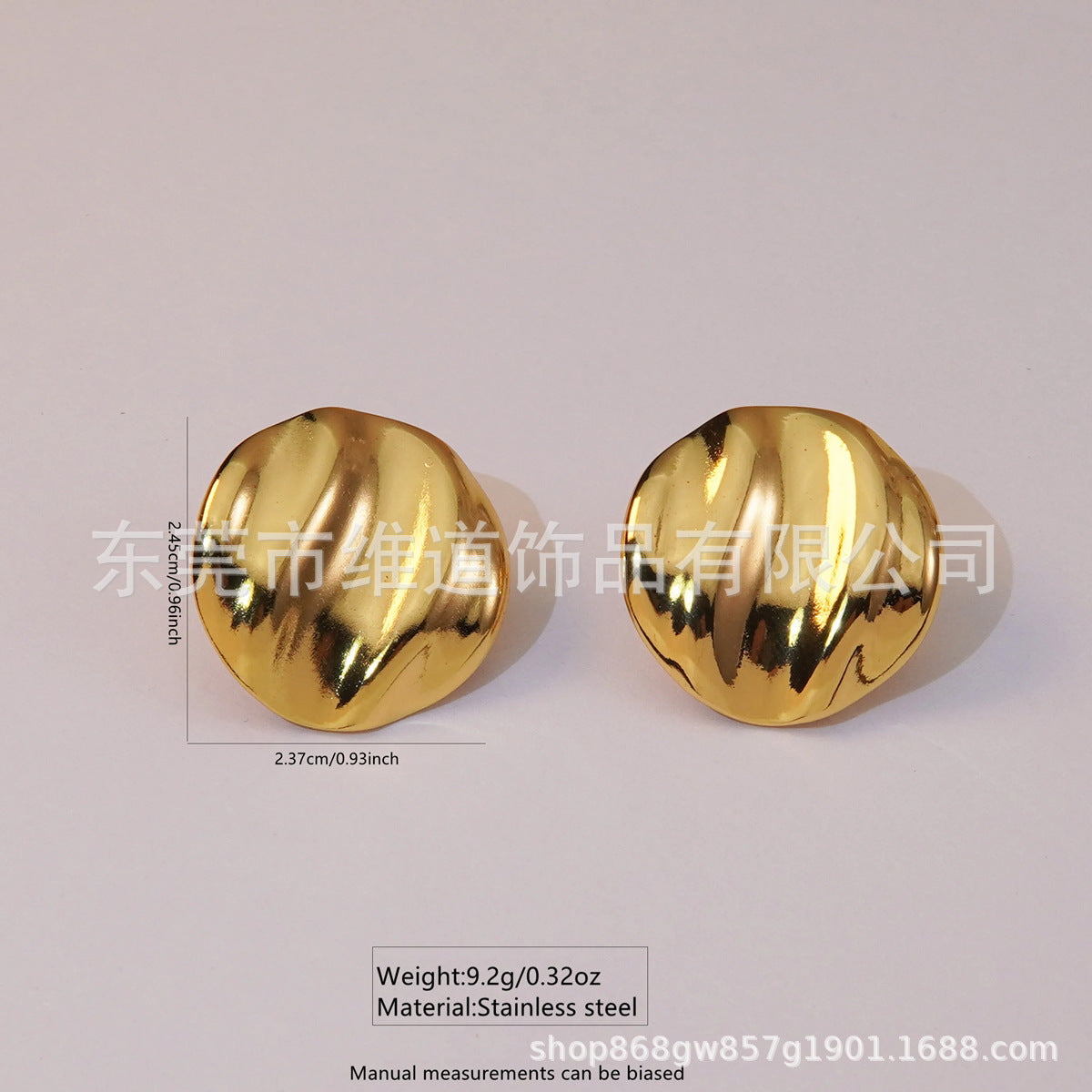 Beach Style Stainless Steel Geometric Starfish Shell Stud Earrings for Women