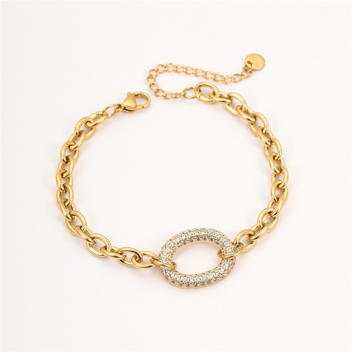 Fashionable Minimalist Star-Shaped Stainless Steel Bracelet with Plating Finish for Women