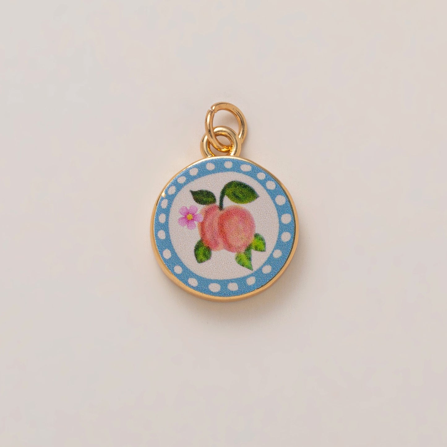 Vintage Floral Moon Star Letter Enamel Plated Brass Shoe Charm