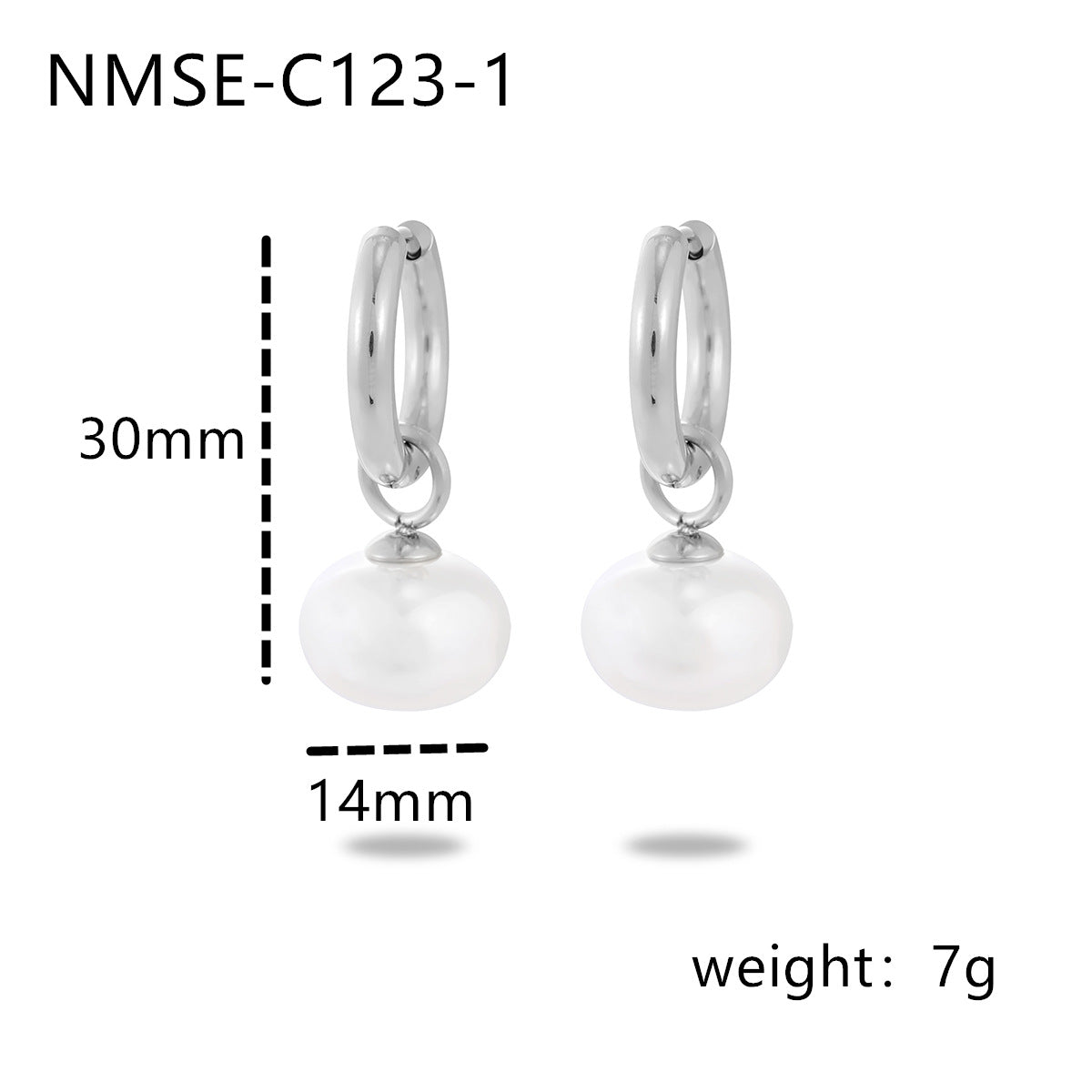 Orecchini da donna in acciaio inossidabile geometrici lussuosi e minimalisti con placcatura in oro e dettagli in perle
