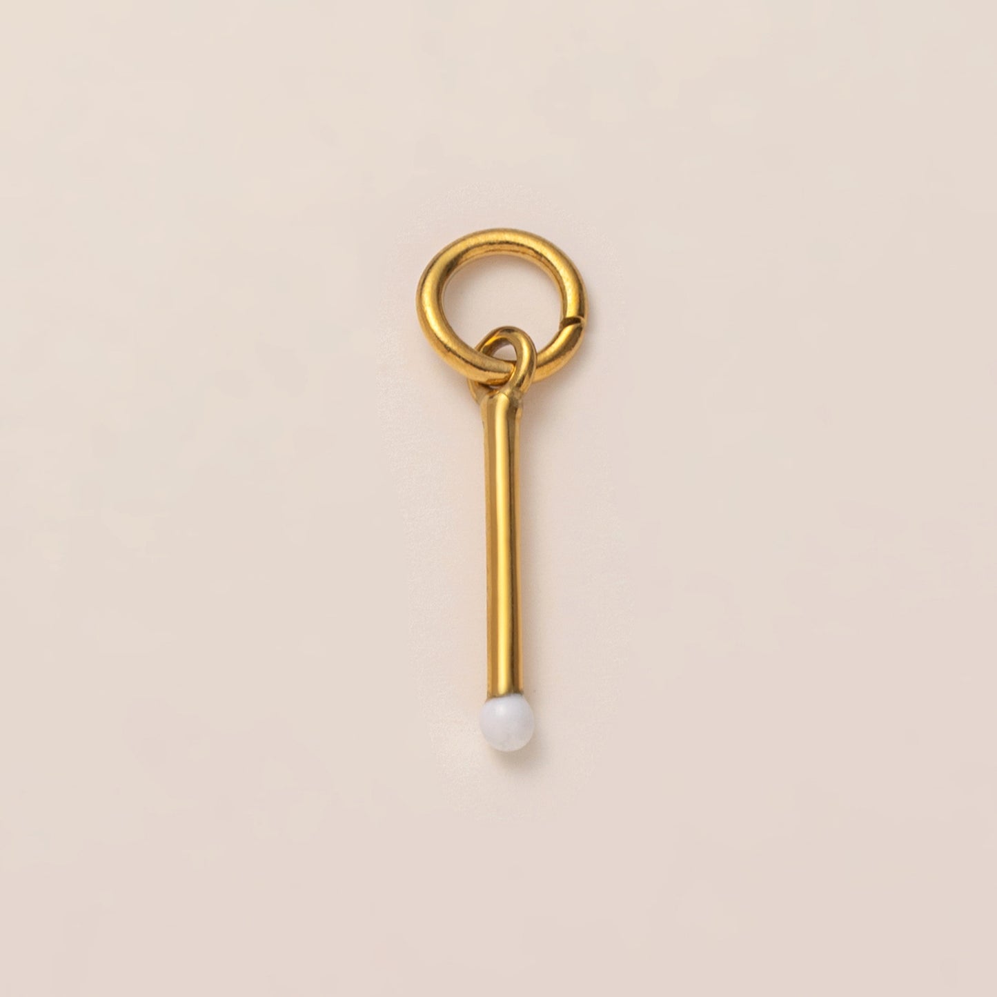 Casual Gold Plated Brass Round Pendant Charm Bar