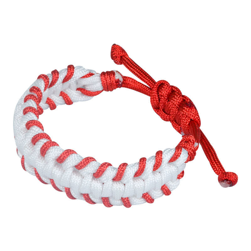 Geometric Polka Dot Woven Paracord Bracelet Adjustable Outdoor Survival Friendship Bangle for Unisex