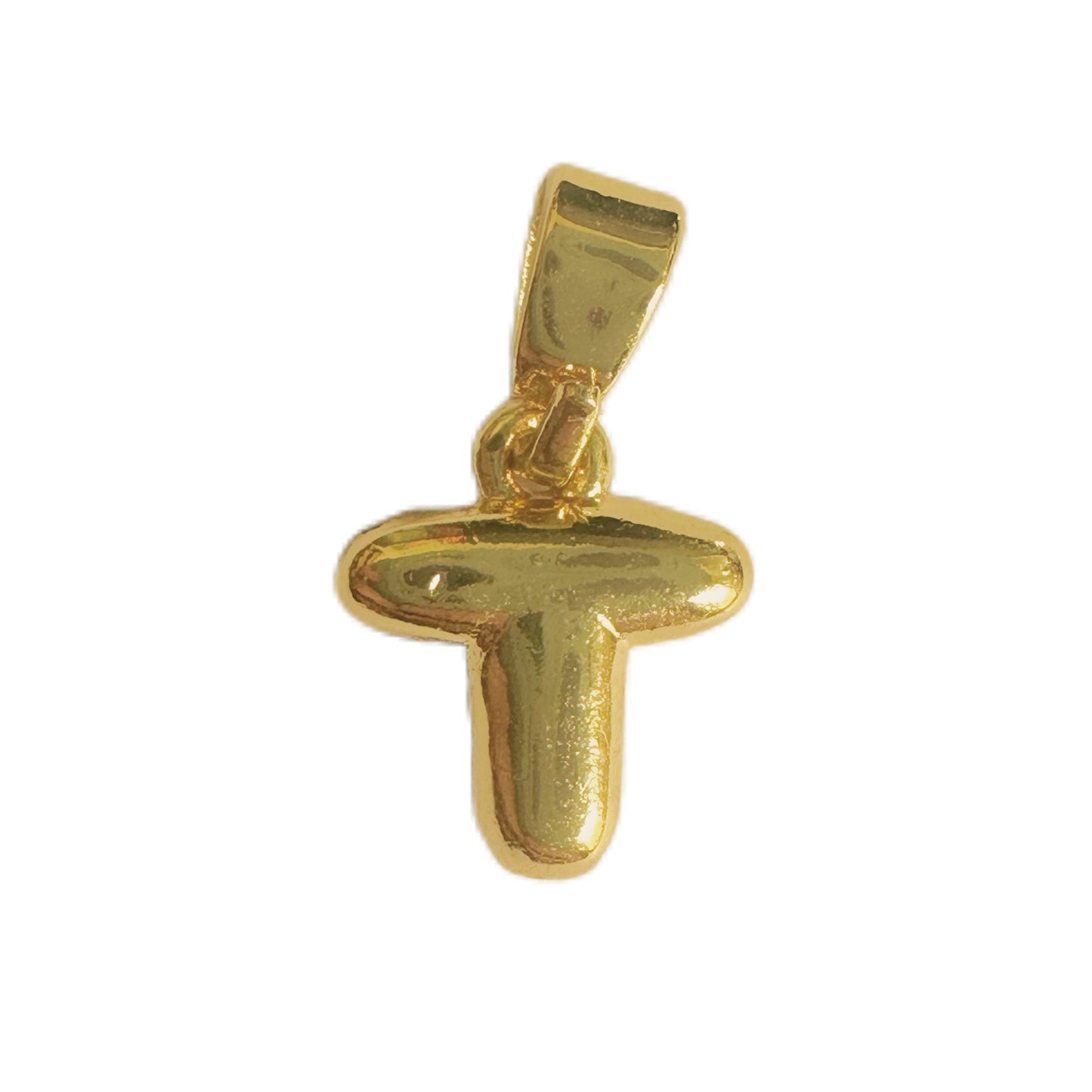 18K Gold Plated Letter Pendant Brass