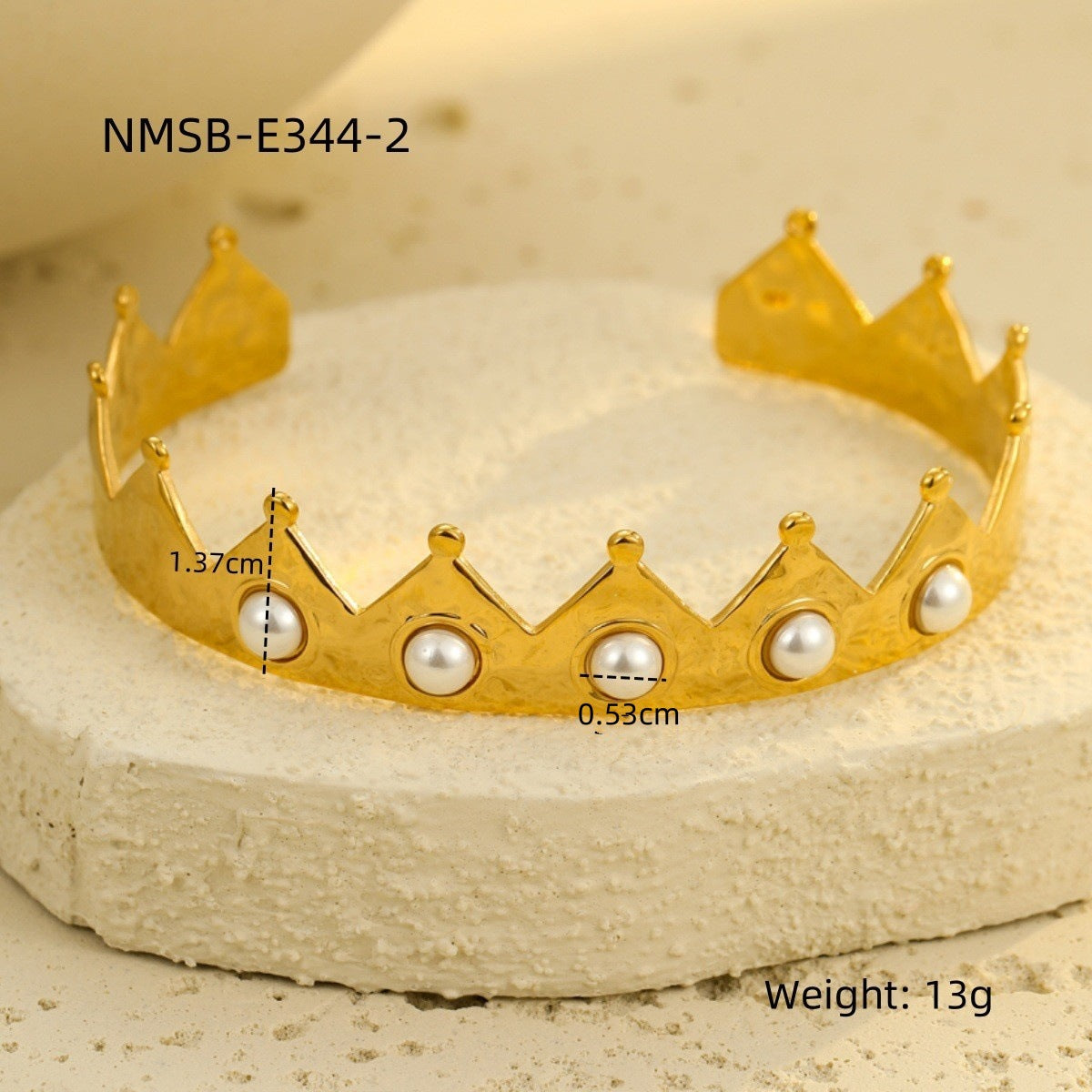 Pulsera de moda minimalista de acero de titanio para mujer con incrustaciones de piedra natural y perlas, brazalete de acero inoxidable electrochapado