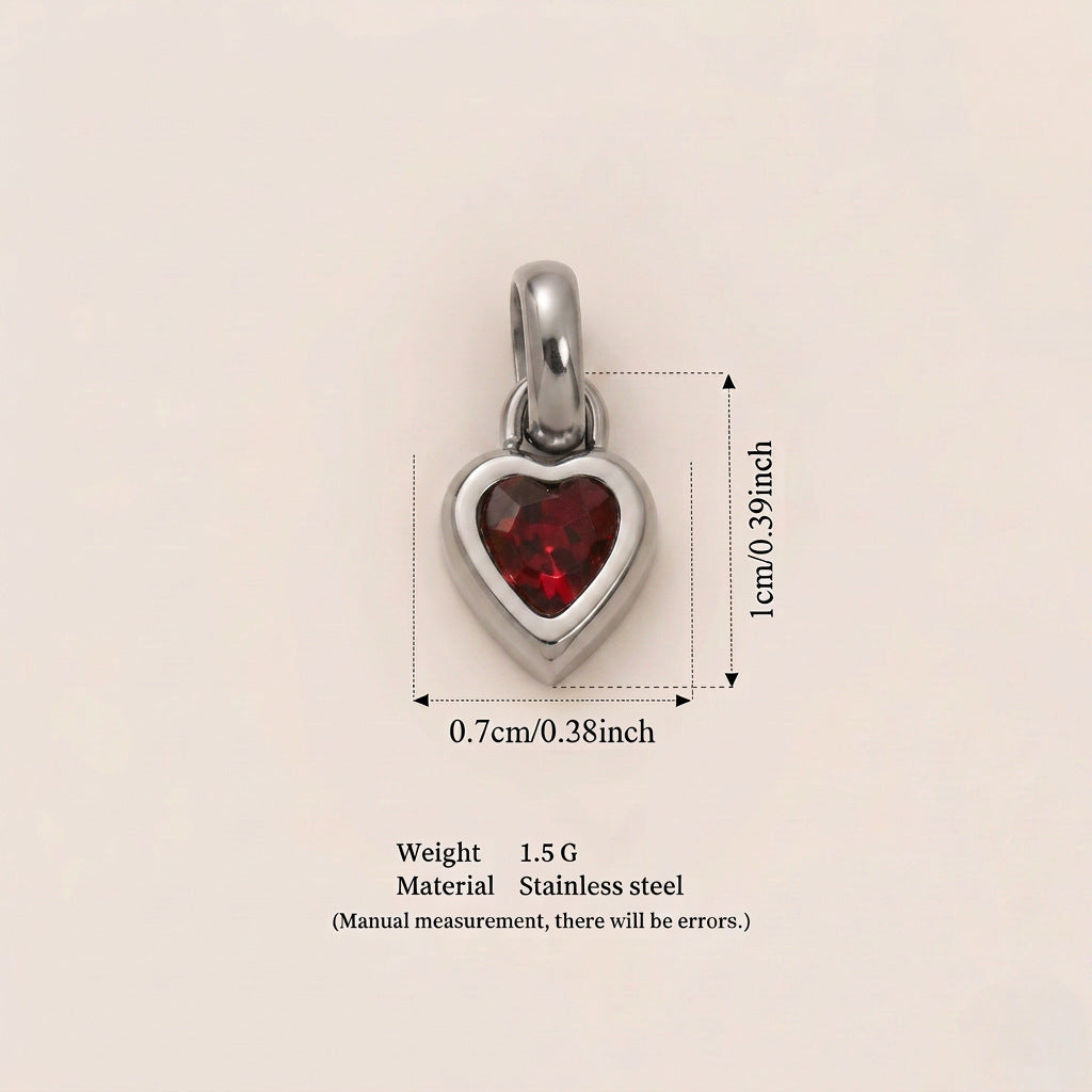 Minimalist Stainless Steel Heart Letter DIY Charm Bar Pendant Plated Necklace for Women