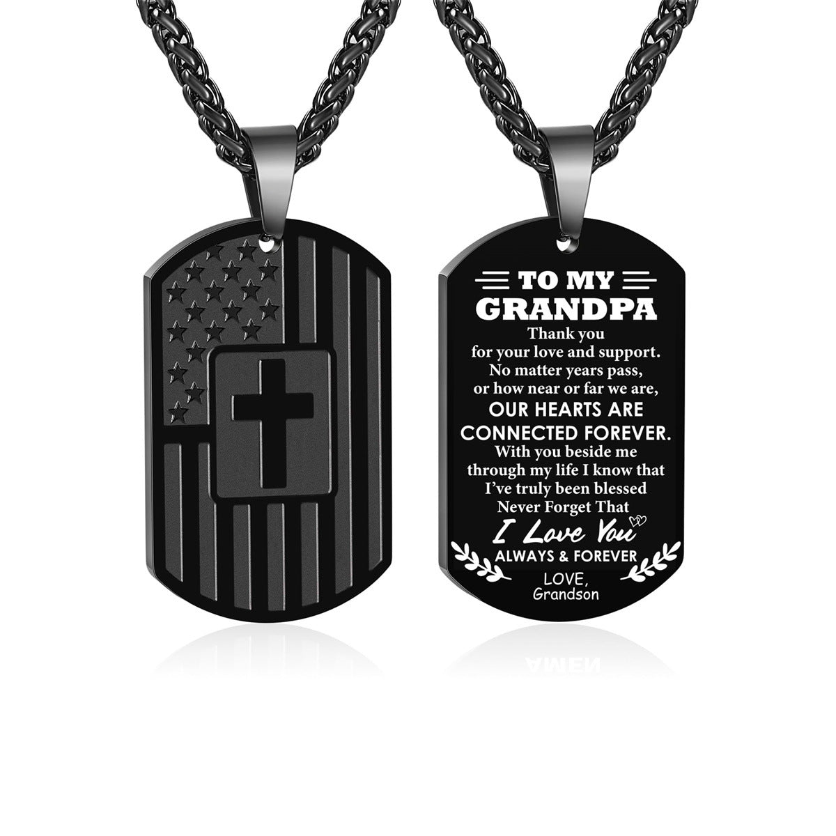 Collana con pendente a croce in acciaio inossidabile lucidato e acciaio al titanio con forma geometrica per uso quotidiano