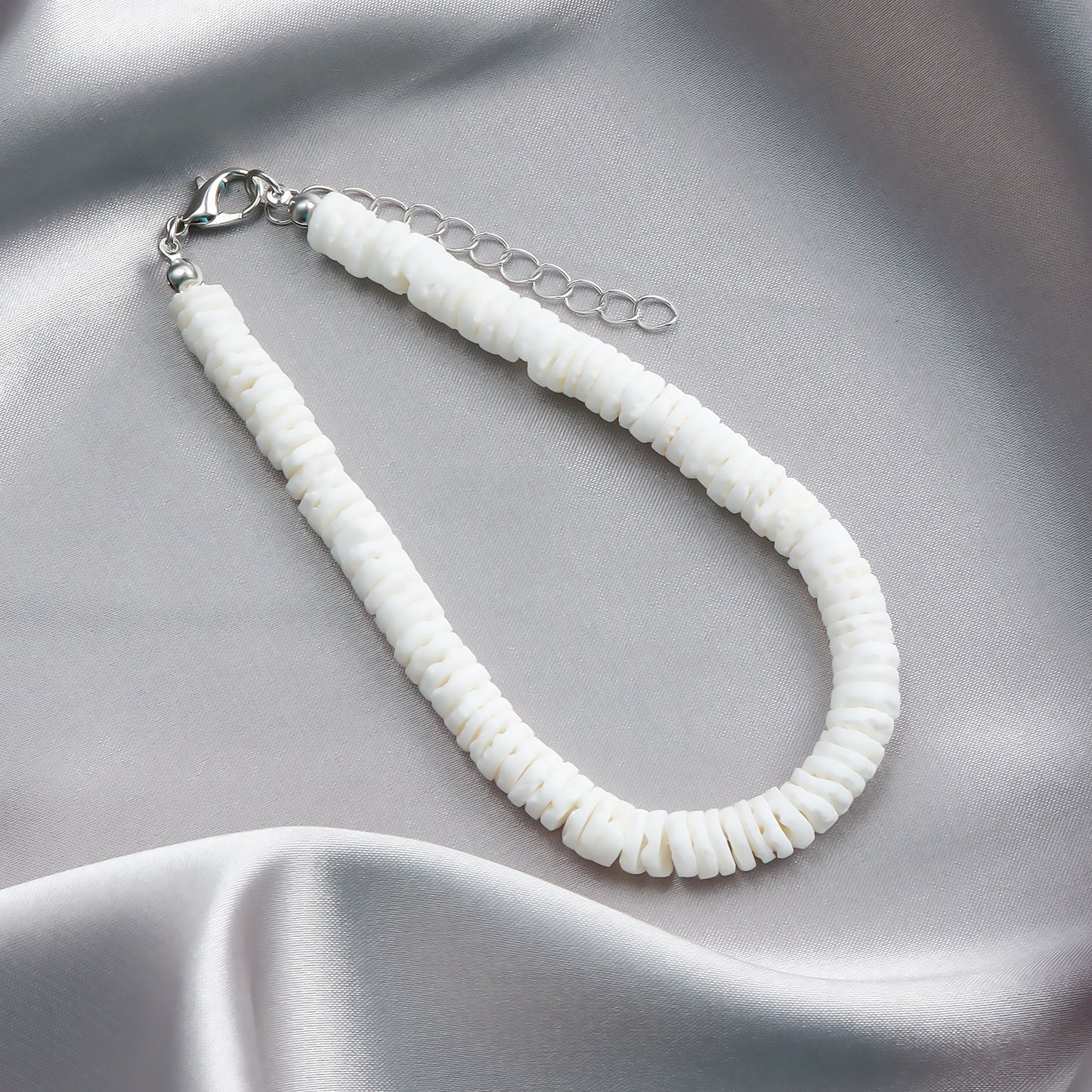 Tobillera Bohemia Irregular de Conchas Puka Naturales para Mujer con Cadena de Aleación y Diseño de Estilo Playero Hecho a Mano