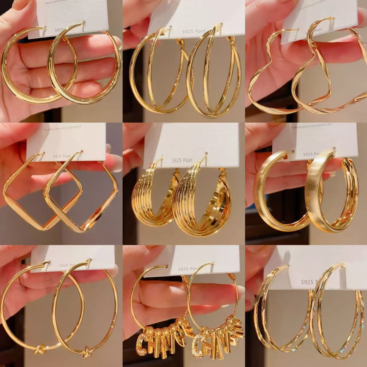 Orecchini a Cerchio Geometrici in Ferro Placcato Argento da Donna, Stile Minimalista Casual per Ufficio, Gioielli Eleganti di Ispirazione Vintage per Tutti i Giorni