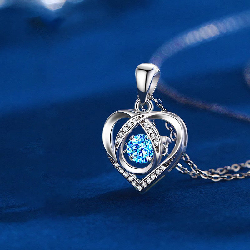 Original Design Heart-Shaped Titanium Steel Pendant Necklace with O-Chain for Unisex