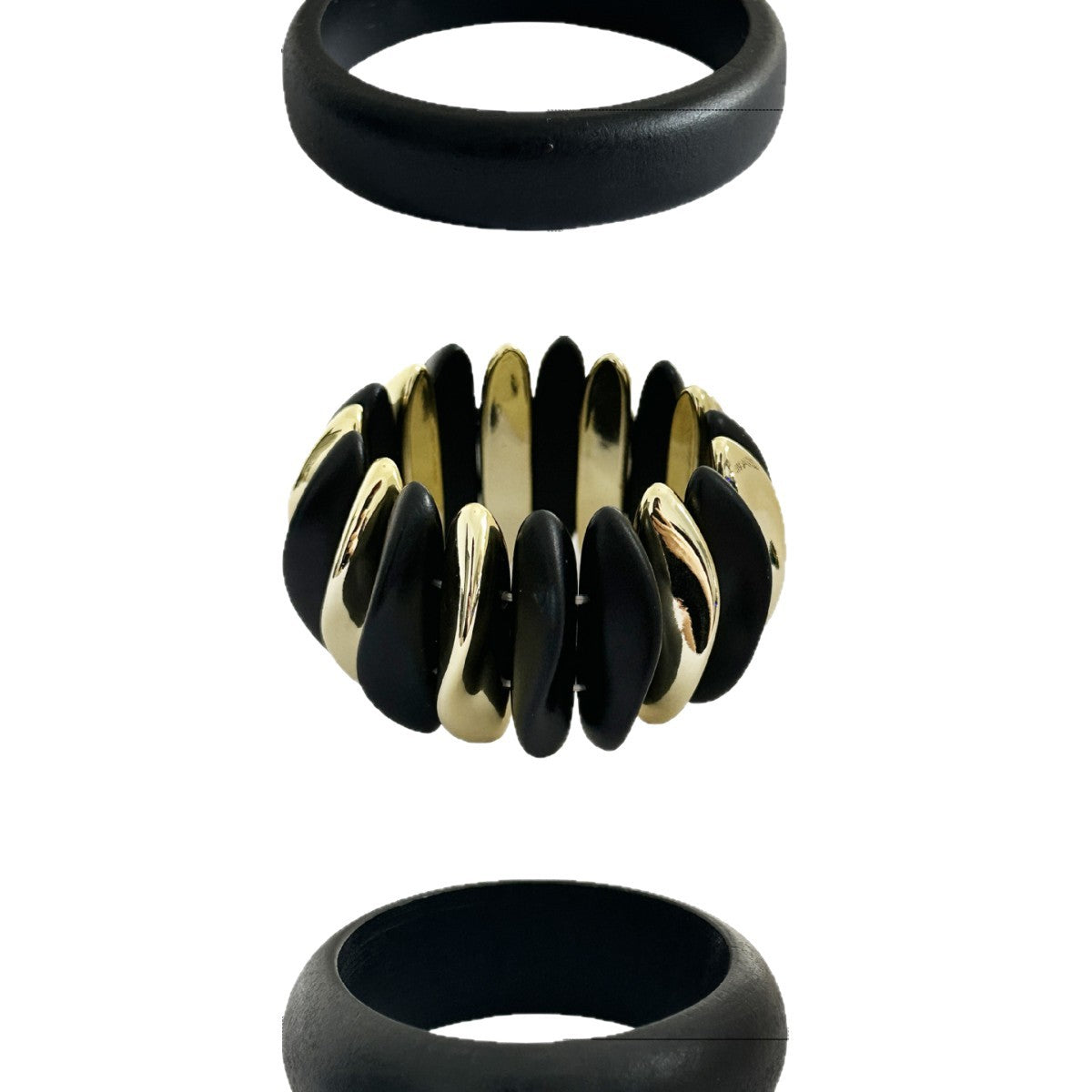 Vintage Oval Geometric Polished Acrylic Bracelet for Women