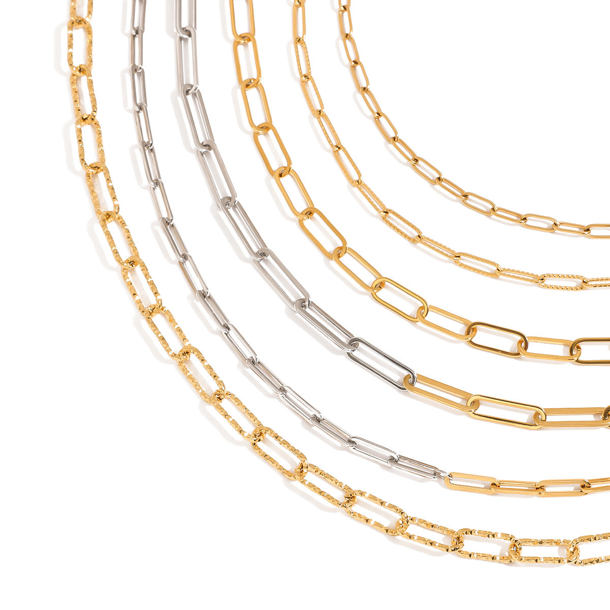 Geometric Stainless Steel Plated Necklace with Titanium Steel Pendant for Women