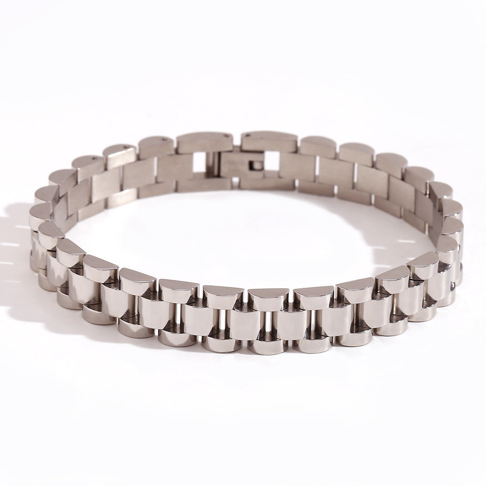 Bracciale di lusso da donna in acciaio inossidabile placcato oro 18 carati, geometrico e minimalista