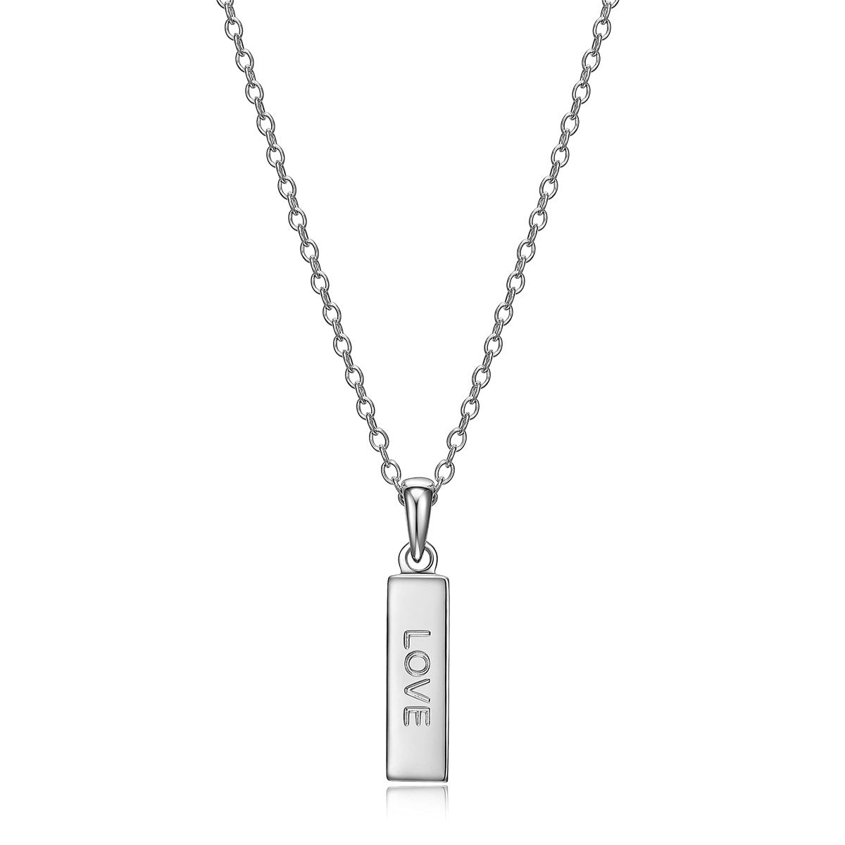 Minimalist Geometric Stainless Steel Pendant Necklace with Polished Titanium Steel Charm for Women