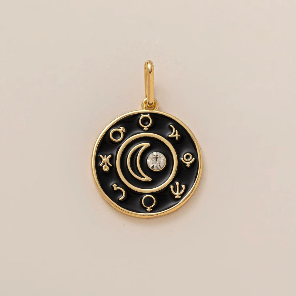 Minimalist Luxury 18K Gold Plated Brass Star Moon Heart Pendant Cable Chain Necklace Unisex