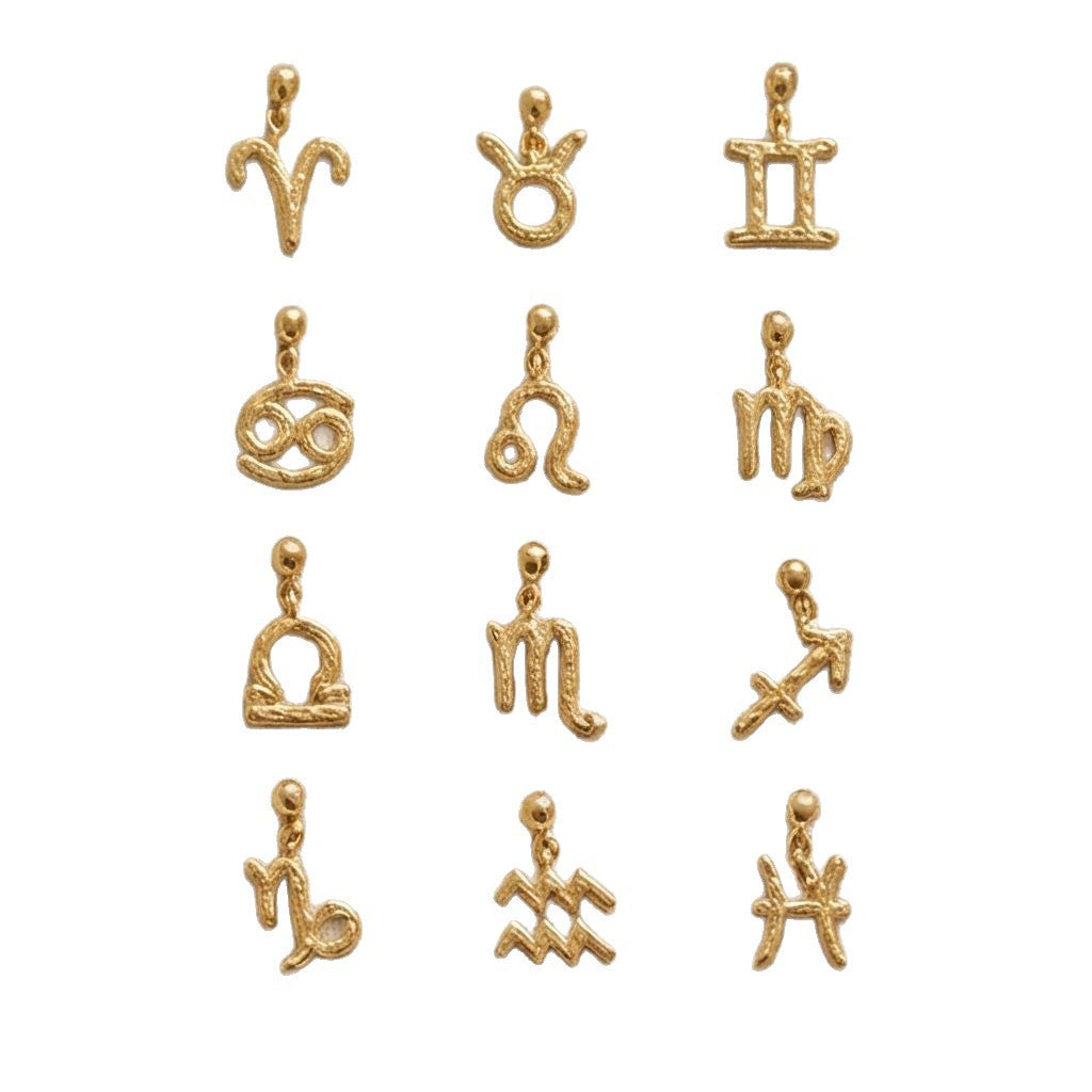 Zodiac Pattern Stainless Steel PVD Pendant