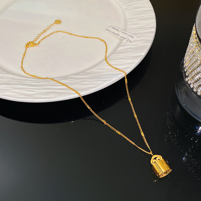 Elegant Geometric Titanium Steel Plated Necklace for Women