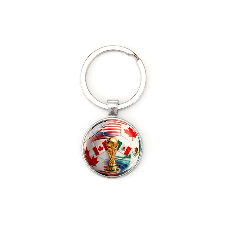 Alloy Keychain with Time Gem Pendant