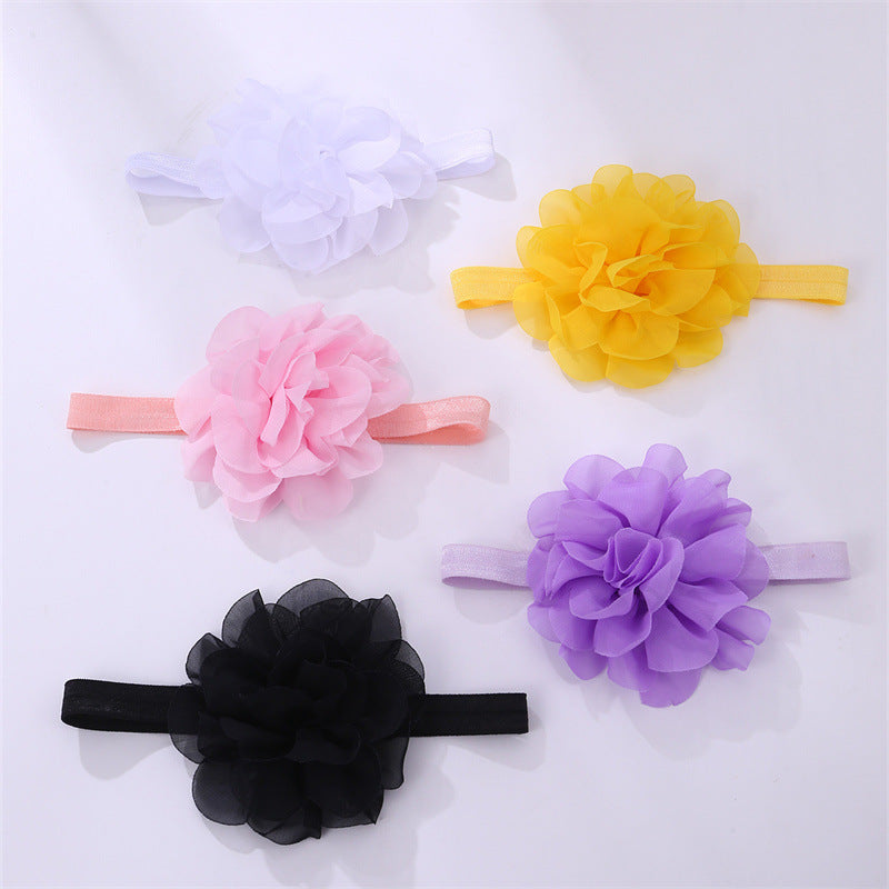 Simpatica Fascia per Capelli Floreale da Ragazza con Peonia Intagliata e Fascia Elastica