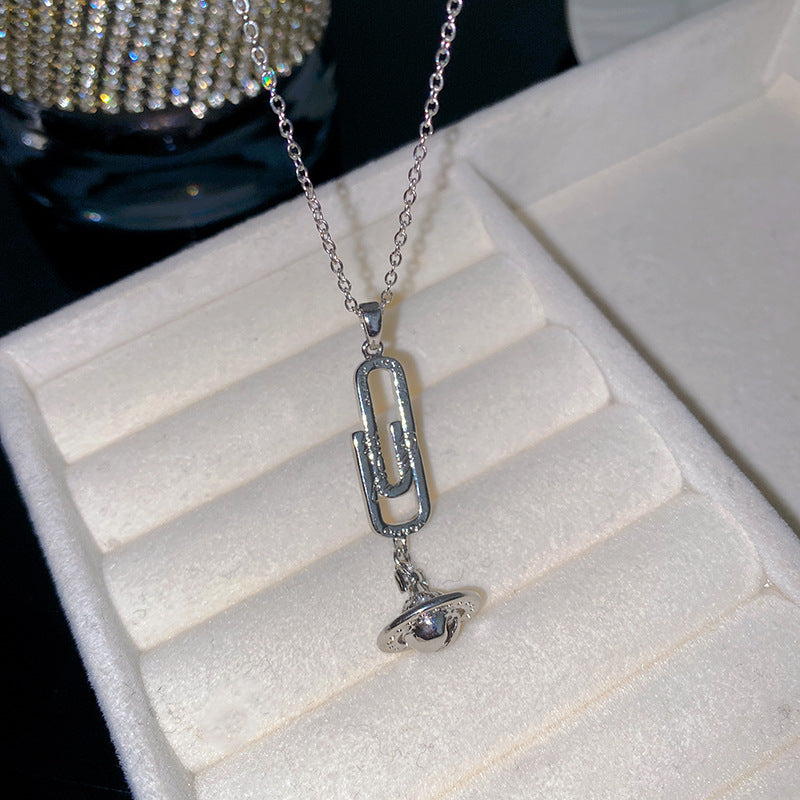 Sweet Butterfly Micro-Set Cubic Zirconia Brass Pendant Gold Plated Titanium Steel Necklace Cable Chain