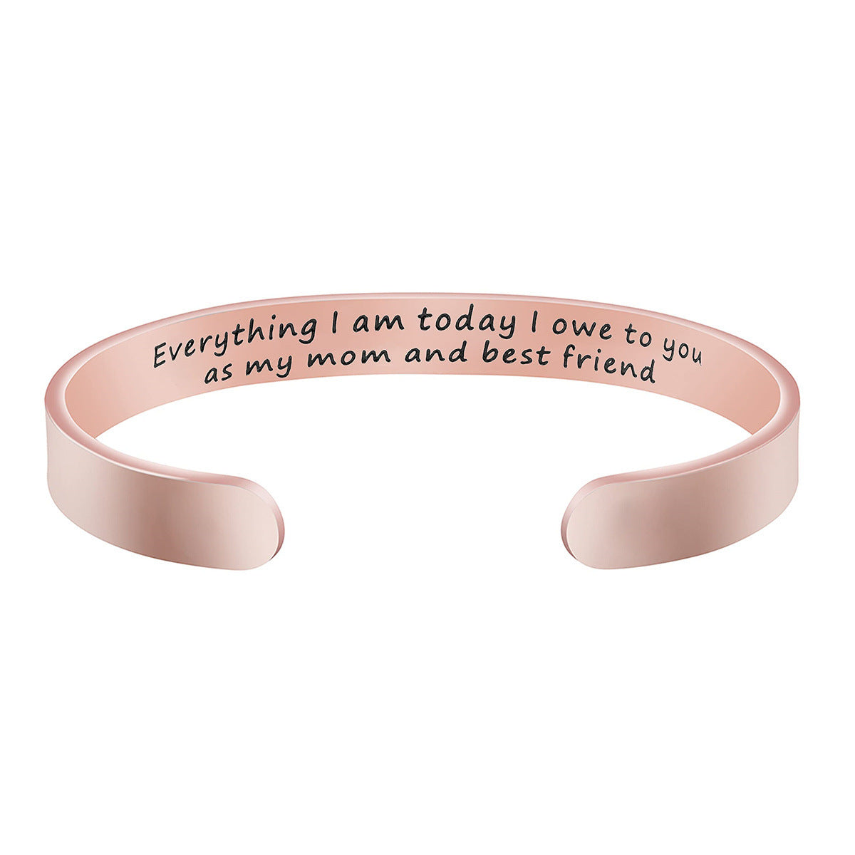 Pulsera de acero inoxidable de moda para mujer con acabado chapado, regalo ideal de Navidad, cumpleaños, Acción de Gracias para mamá