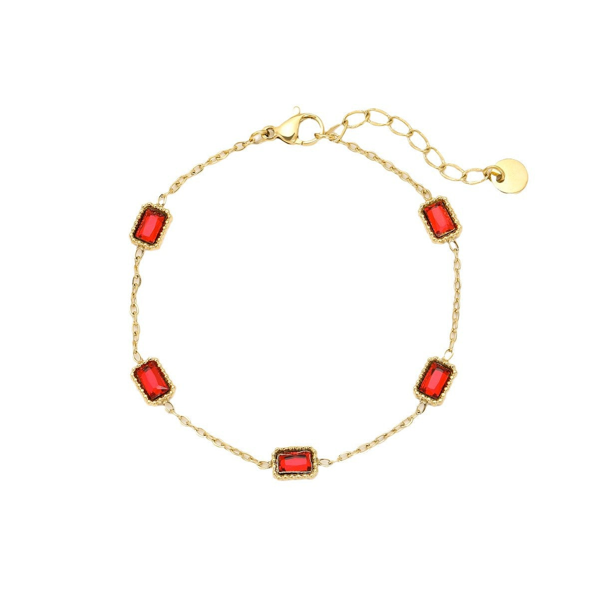 Collana da donna minimalista con pendente quadrato in acciaio inossidabile con intarsio in strass e placcatura in oro